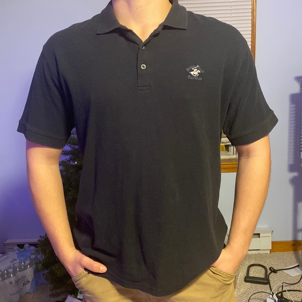 Beverly Hills Polo Club polo. Navy in color Large in size